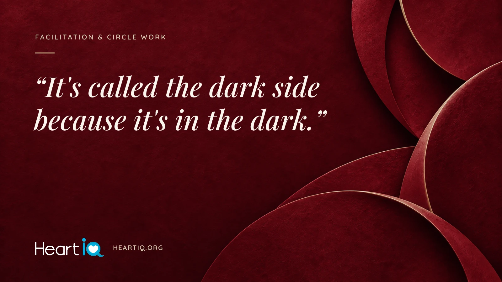 “It's called the dark side because it's in the dark.” Heart iQ article illustration.