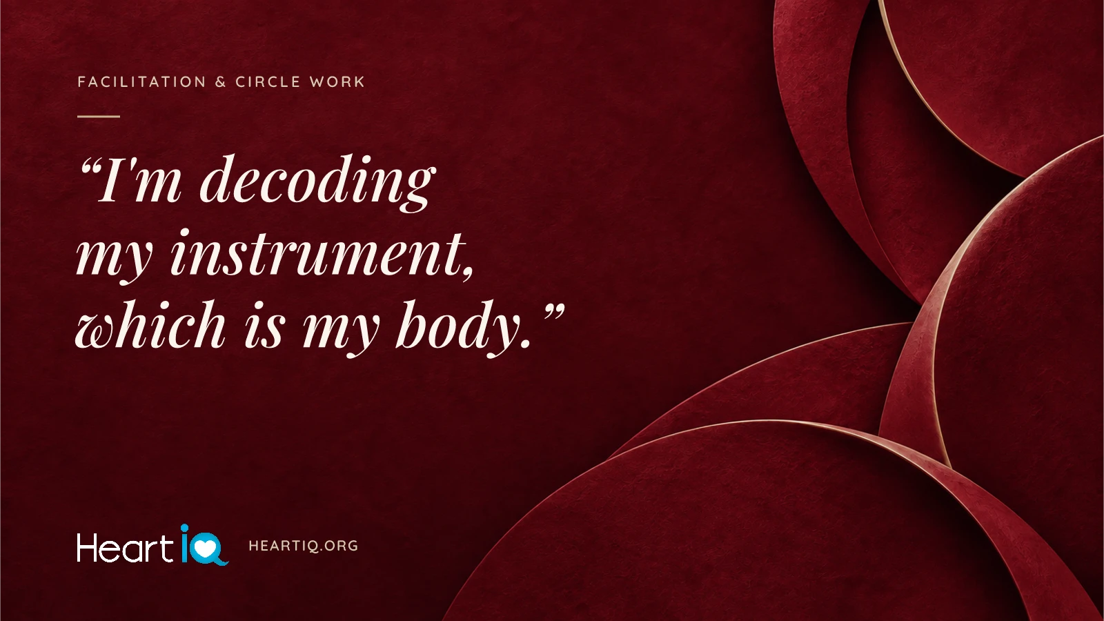 “I'm decoding my instrument, which is my body.” Heart iQ article illustration.