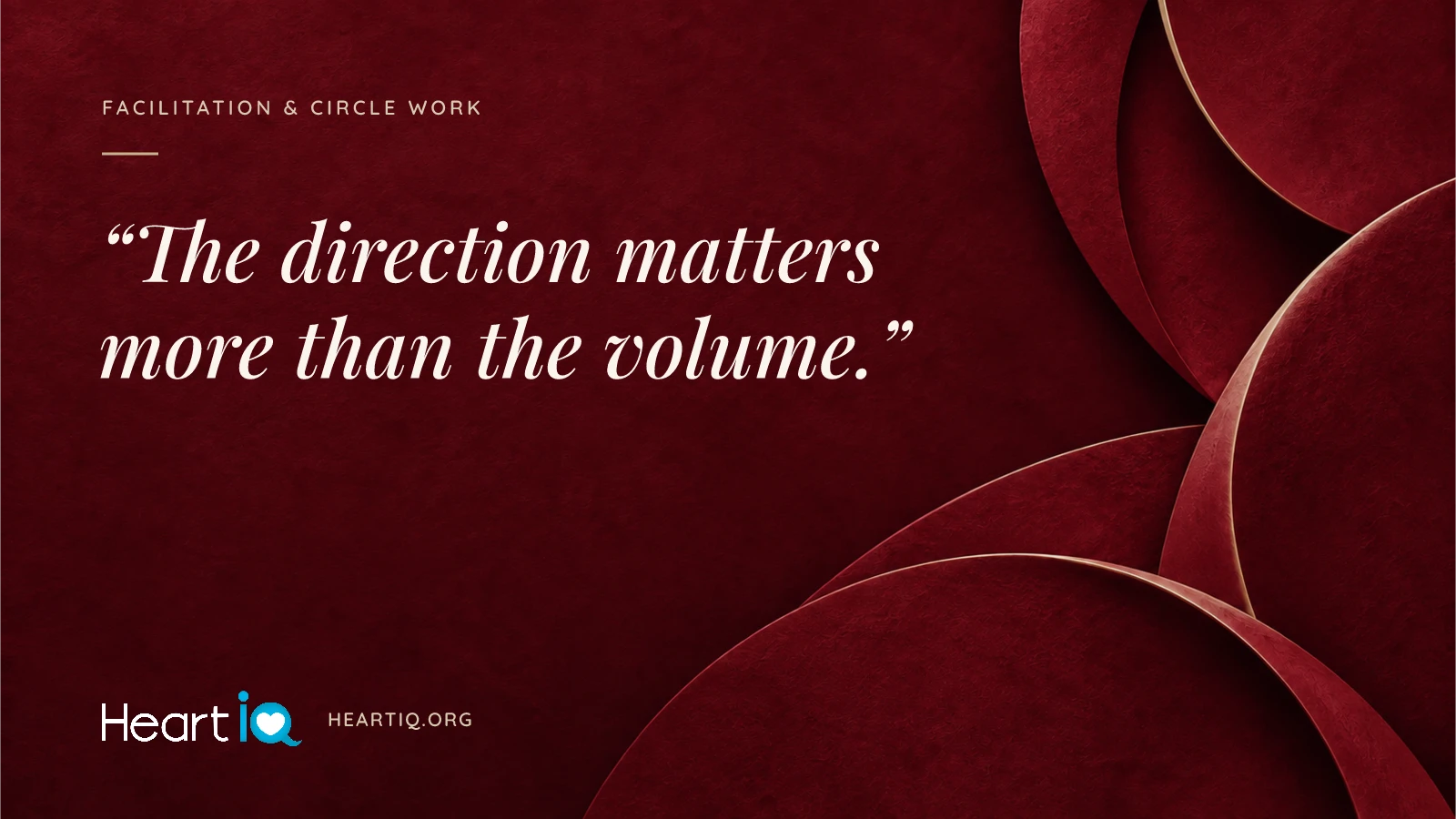 “The direction matters more than the volume.” Heart iQ article illustration.